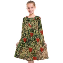 Valentine Day Heart Forest Kids  Midi Sailor Dress by artworkshop