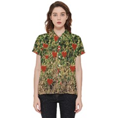 Valentine Day Heart Forest Short Sleeve Pocket Shirt by artworkshop