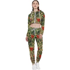 Valentine Day Heart Forest Cropped Zip Up Lounge Set by artworkshop