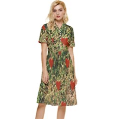 Valentine Day Heart Forest Button Top Knee Length Dress by artworkshop