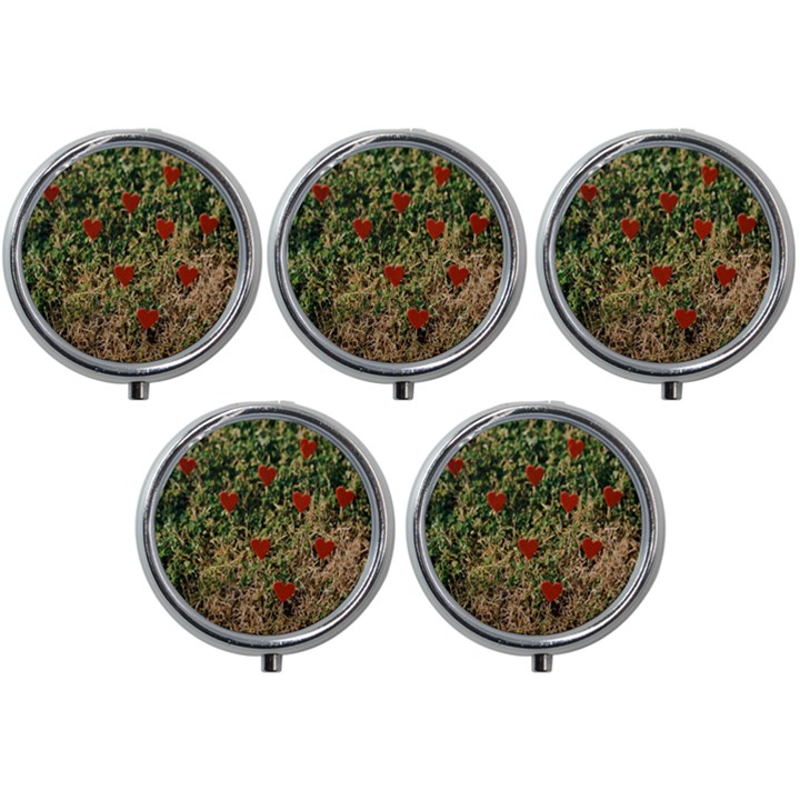 Valentine Day Heart Forest Mini Round Pill Box (Pack of 5)