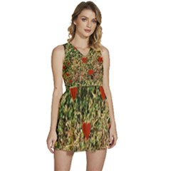 Valentine Day Heart Forest Sleeveless High Waist Mini Dress by artworkshop