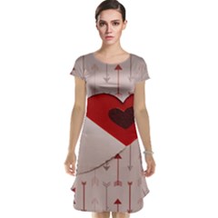 Valentine Day Heart Love Logo Cap Sleeve Nightdress by artworkshop