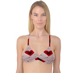 Valentine Day Heart Love Logo Reversible Tri Bikini Top by artworkshop