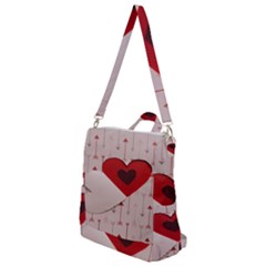 Valentine Day Heart Love Logo Crossbody Backpack by artworkshop