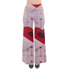 Valentine Day Heart Love Logo So Vintage Palazzo Pants by artworkshop