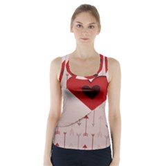 Valentine Day Heart Love Logo Racer Back Sports Top by artworkshop