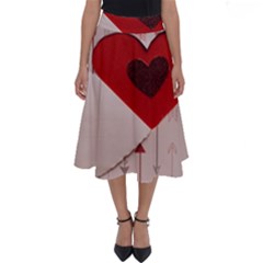 Valentine Day Heart Love Logo Perfect Length Midi Skirt by artworkshop