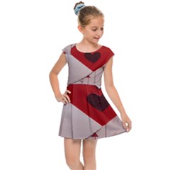 Valentine Day Heart Love Logo Kids  Cap Sleeve Dress by artworkshop