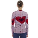 Valentine Day Heart Love Logo V-Neck Long Sleeve Top View2