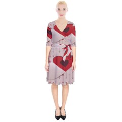 Valentine Day Heart Love Logo Wrap Up Cocktail Dress by artworkshop