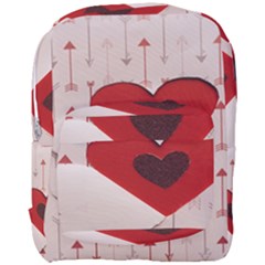 Valentine Day Heart Love Logo Full Print Backpack by artworkshop