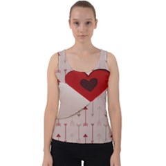 Valentine Day Heart Love Logo Velvet Tank Top by artworkshop