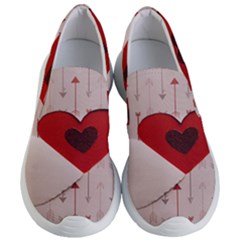 Valentine Day Heart Love Logo Women s Lightweight Slip Ons by artworkshop