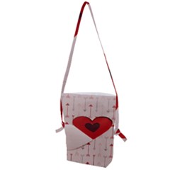 Valentine Day Heart Love Logo Folding Shoulder Bag