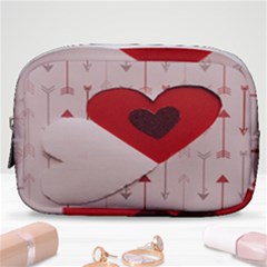 Valentine Day Heart Love Logo Make Up Pouch (small) by artworkshop