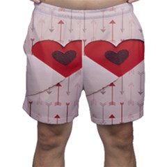 Valentine Day Heart Love Logo Men s Shorts