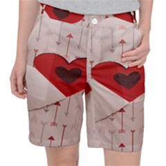 Valentine Day Heart Love Logo Pocket Shorts by artworkshop