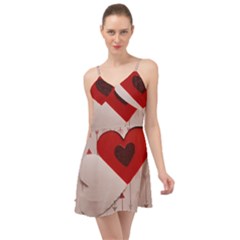 Valentine Day Heart Love Logo Summer Time Chiffon Dress by artworkshop