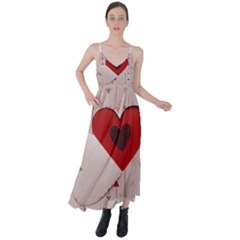 Valentine Day Heart Love Logo Tie Back Maxi Dress by artworkshop