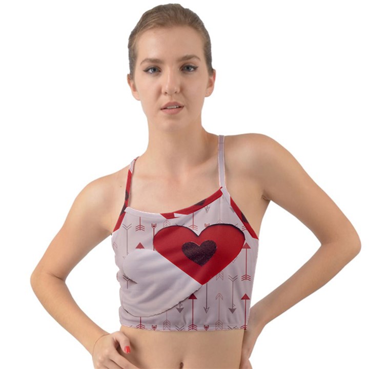 Valentine Day Heart Love Logo Mini Tank Bikini Top