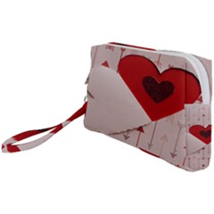 Valentine Day Heart Love Logo Wristlet Pouch Bag (small) by artworkshop