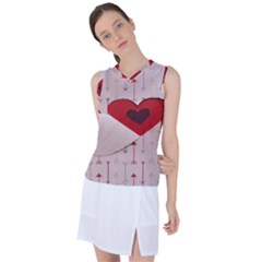 Valentine Day Heart Love Logo Women s Sleeveless Sports Top by artworkshop