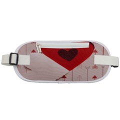 Valentine Day Heart Love Logo Rounded Waist Pouch by artworkshop