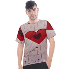 Valentine Day Heart Love Logo Men s Sport Top by artworkshop