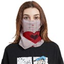 Valentine Day Heart Love Logo Face Covering Bandana (Two Sides) View1