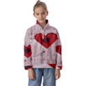 Valentine Day Heart Love Logo Kids  Half Zip Hoodie View1