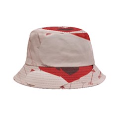 Valentine Day Heart Love Logo Inside Out Bucket Hat by artworkshop