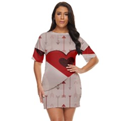 Valentine Day Heart Love Logo Just Threw It On Dress by artworkshop