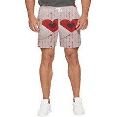 Valentine Day Heart Love Logo Men s Runner Shorts by artworkshop