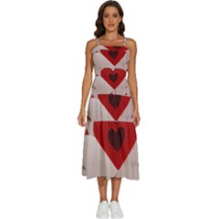 Valentine Day Heart Love Logo Sleeveless Shoulder Straps Boho Dress