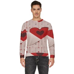 Valentine Day Heart Love Logo Men s Fleece Sweatshirt by artworkshop