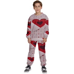 Valentine Day Heart Love Logo Kids  Sweatshirt Set