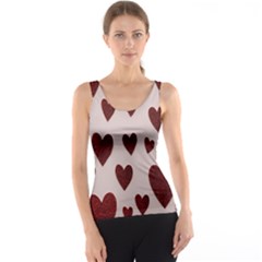 Valentine Day Heart Love Pattern Tank Top by artworkshop