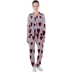 Valentine Day Heart Love Pattern Casual Jacket And Pants Set by artworkshop