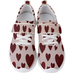 Valentine Day Heart Love Pattern Men s Velcro Strap Shoes by artworkshop