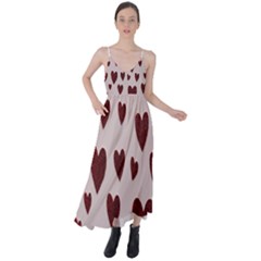 Valentine Day Heart Love Pattern Tie Back Maxi Dress by artworkshop