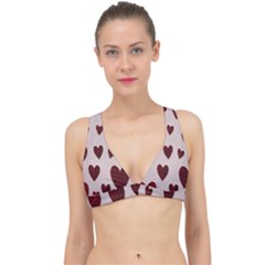 Valentine Day Heart Love Pattern Classic Banded Bikini Top by artworkshop