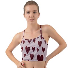 Valentine Day Heart Love Pattern Mini Tank Bikini Top by artworkshop