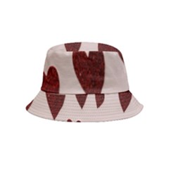 Valentine Day Heart Love Pattern Bucket Hat (kids) by artworkshop