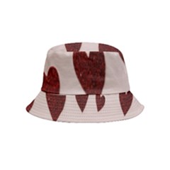 Valentine Day Heart Love Pattern Inside Out Bucket Hat (kids) by artworkshop