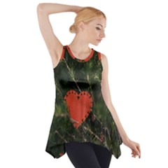 Valentine Day Heart Love Side Drop Tank Tunic by artworkshop