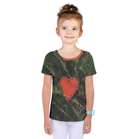 Valentine Day Heart Love Kids  One Piece Tee by artworkshop