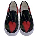 Valentine Day Heart Love Kids  Canvas Slip Ons View1