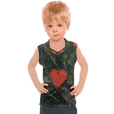 Valentine Day Heart Love Kids  Sport Tank Top by artworkshop