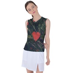 Valentine Day Heart Love Women s Sleeveless Sports Top by artworkshop